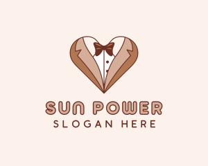 Gentleman Suit Heart logo design