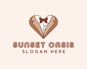 Gentleman Suit Heart logo design