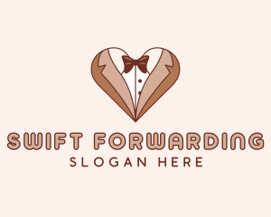 Gentleman Suit Heart logo design