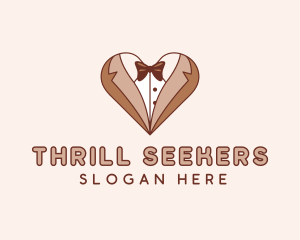 Gentleman Suit Heart logo design