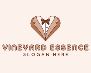 Gentleman Suit Heart logo design