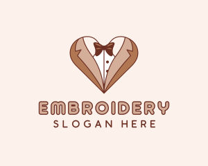 Gentleman Suit Heart logo design