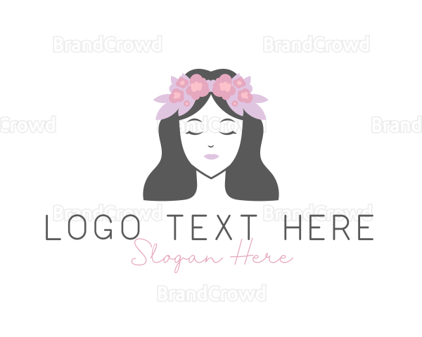 Feminine Floral Face Logo