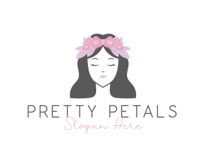 Feminine Floral Face logo design