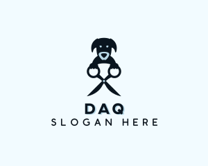 Scissors Dog Grooming Logo