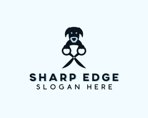 Scissors Dog Grooming logo design