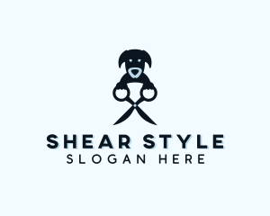 Scissors Dog Grooming logo design