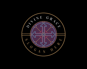 Priest - Holy Christian Cross logo design