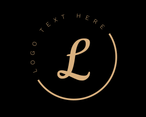 Initial - Elegant Script Boutique logo design