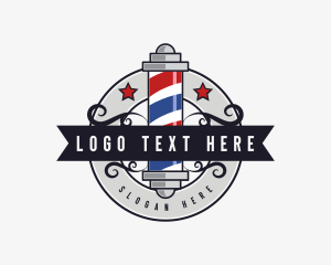 Barbershop Grooming Stylist Logo