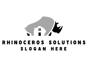 Rhino Home Construction logo design