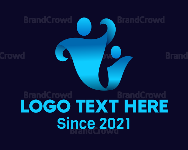 Abstract Gradient Friendship Logo