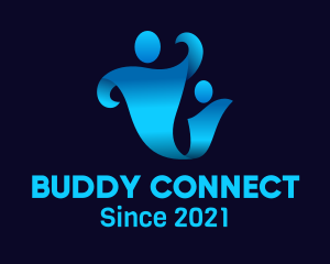 Buddy - Abstract Gradient Friendship logo design