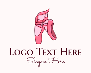 Shoe Cleaning - Pointe Shoes Ballerina logo design