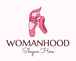 Women Apparel - Pointe Shoes Ballerina logo design