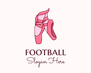 Footwear - Pointe Shoes Ballerina logo design