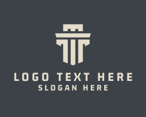 Law Firm - Construction Stone Column logo design