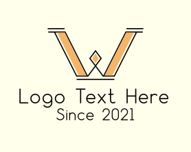 Letter W - Vintage Letter W logo design