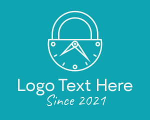 Timer - Minimalist Lock Timer logo design
