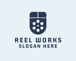 Reel - Computer Mouse Film Reel logo design