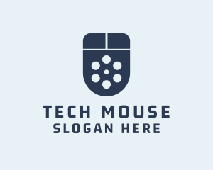 Computer Mouse Film Reel logo design