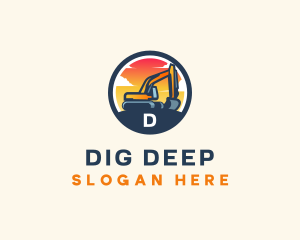 Industrial Excavation Machine logo design