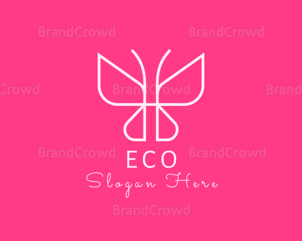 Elegant Butterfly Monoline Logo