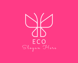 Beauty Shop - Elegant Butterfly Monoline logo design