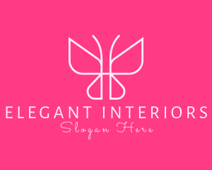 Elegant Butterfly Monoline  logo design