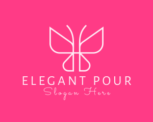 Elegant Butterfly Monoline  logo design