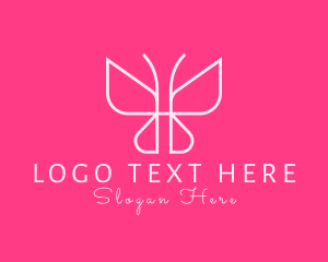 Beauty Shop - Elegant Butterfly Monoline logo design