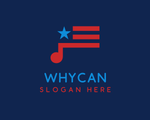 Country - USA Music Flag logo design
