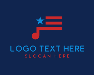 USA Music Flag Logo