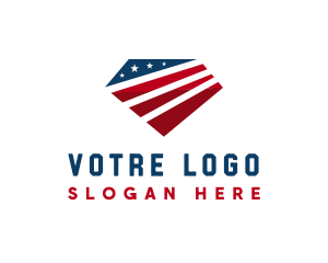 American Flag Diamond Logo