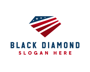 American Flag Diamond logo design