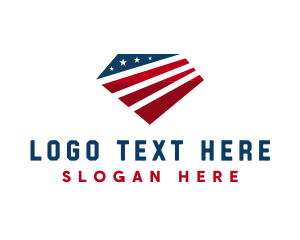 Diamond - American Flag Diamond logo design