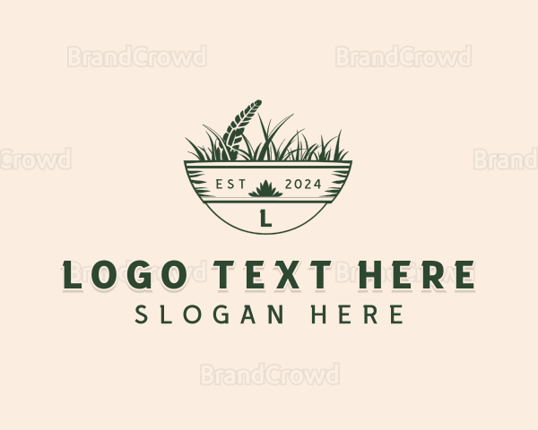 Landscaping Grass Gardener Logo