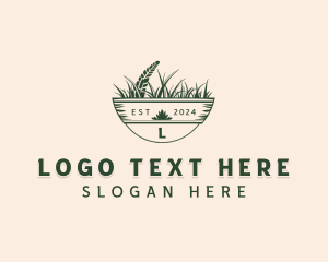 Landscaping Grass Gardener Logo