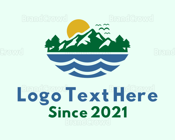 Floating Island Mountain Logo