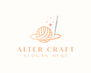 Thread Needle Knitting logo design