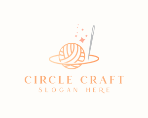 Thread Needle Knitting logo design