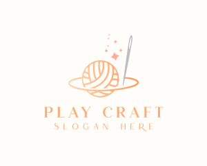 Thread Needle Knitting logo design