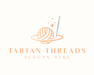 Thread Needle Knitting logo design