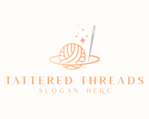 Thread Needle Knitting logo design