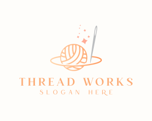 Thread Needle Knitting logo design