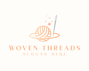 Thread Needle Knitting logo design