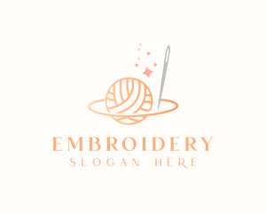 Thread Needle Knitting logo design