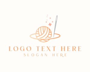 Leaf - Thread Needle Knitting logo design