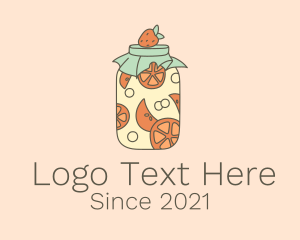 Farmers Market - Fruit Mason Jar logo design