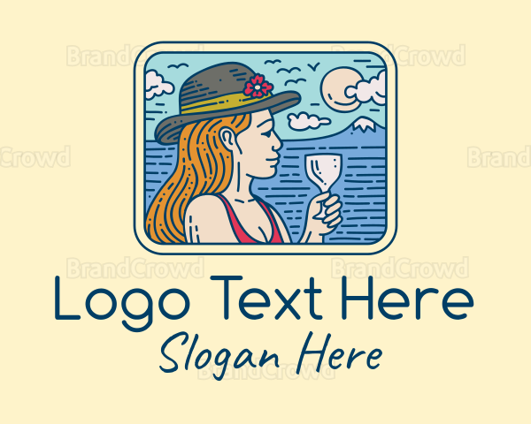 Relaxed Vacation Lady Logo